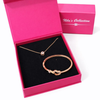 Gift Rose Gold Plated Pendant With Kada Bracelet For Women And Girls