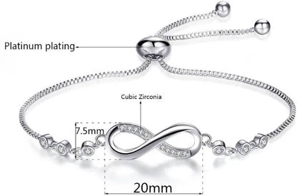 Silver Plated Infinity Bracelet for Girls