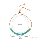 Nilu's Collection Rose Gold Plated Adjustable Bracelet With Blue American Diamond For Women & Girls (Ocean Blue)