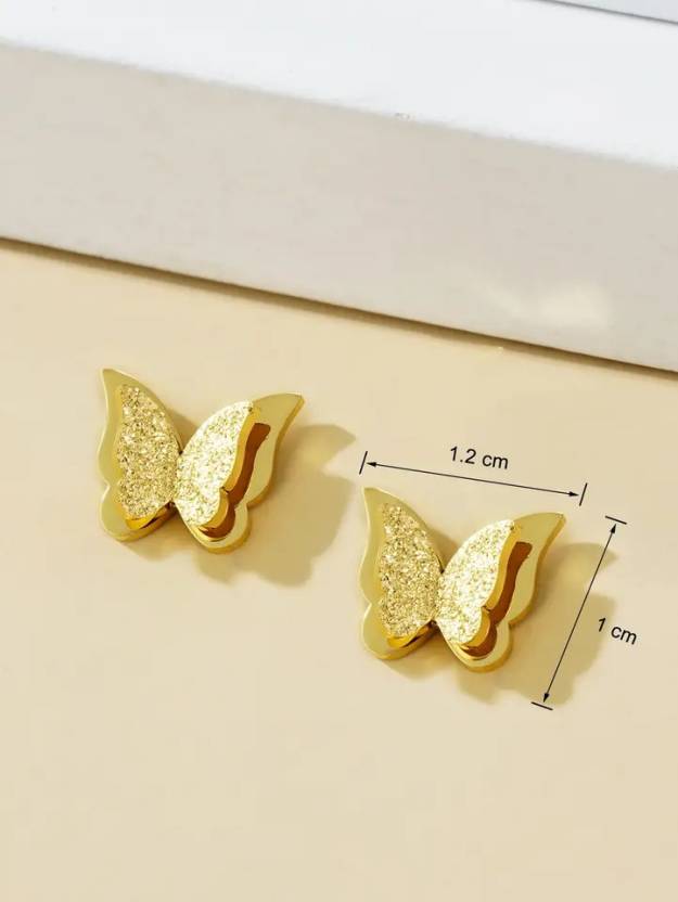 14kt Gold Small Cross Earrings old for toddlers and children