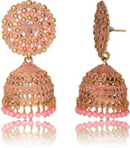 Ethnic Oxidised Jhumka Earring, Long Hangings Traditional Alloy Jhumki Earrings for Women & Girls