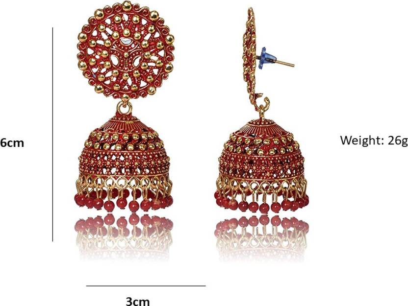 Designer Round Tops Crystal Ethnic earrings for women/Girls | Fashionhaat