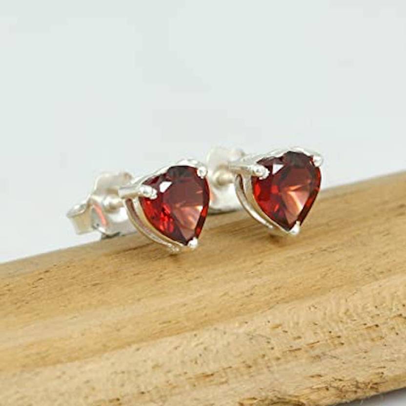 Heart Shape Elegant Zircon Stud Earring for Girls and Women Zircon Copper Stud Earring