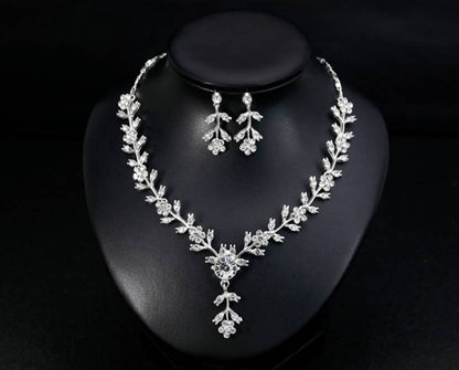 Fine Jewellery Set Necklace with Earrings Wedding Fashion trinkets for Women