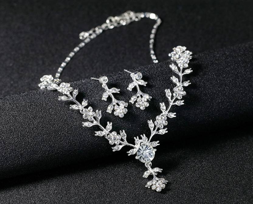 Fine Jewellery Set Necklace with Earrings Wedding Fashion trinkets for Women