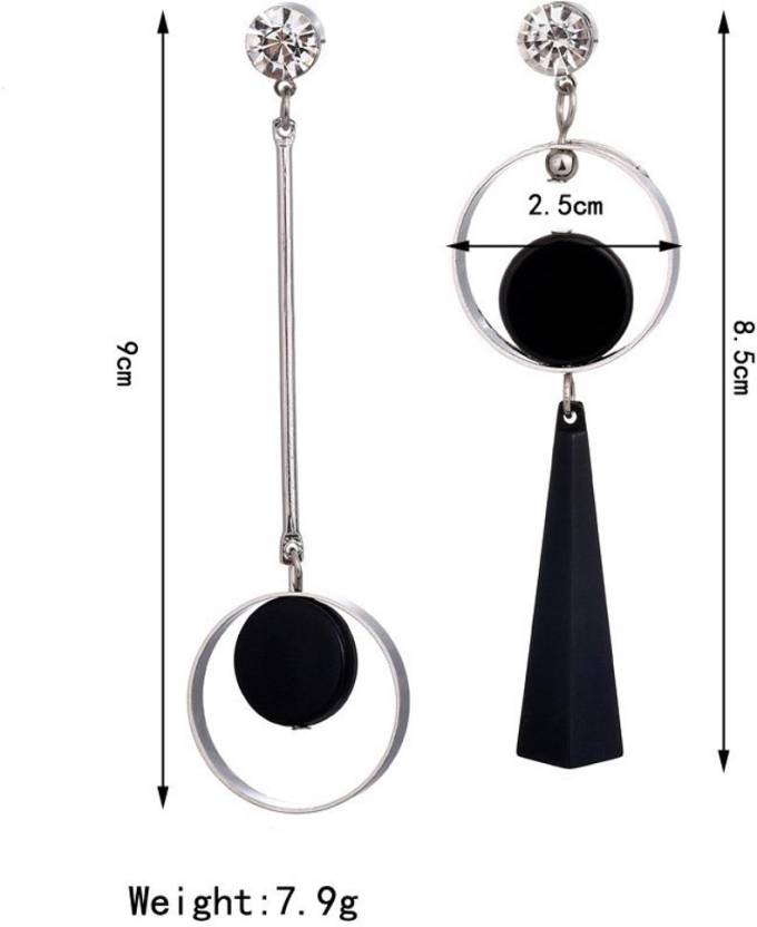 925 sterling silver ethnic designer black onyx dangle earring