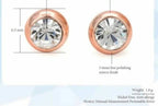 Daily wear / Office Wear Misty Rose Gold Plated Zircon Stone Stud Earrings For Girls and Women