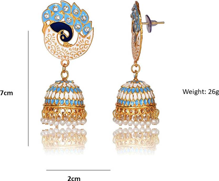 Party & Wedding Collection Peacock Shape Jhumka Earrings for Women and Girls