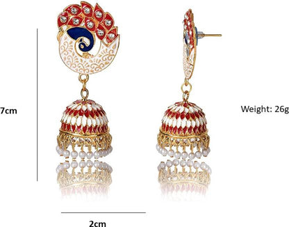 Party & Wedding Collection Peacock Shape Jhumka Earrings for Women and Girls