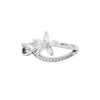 Plated Elegant American Diamond Studded Sparkling Adjustable Finger Ring for Women and Girls