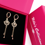 Gift Rose Gold Plated Earrings For Women And Girls