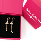 Nilu's Collection Rose Gold Plated Combo Earrings For Women And Girls