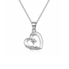 Nilu's Collection Silver Plated Heart Pendant Necklace with CZ Stone for Women & Girls |Anti-Tarnish | Anti-Allergy| Gift For Her | Office Wear