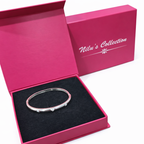 Gift Silver Plated Pendant & Kada Bracelet With Adjustable Finger Ring For Women And Girls
