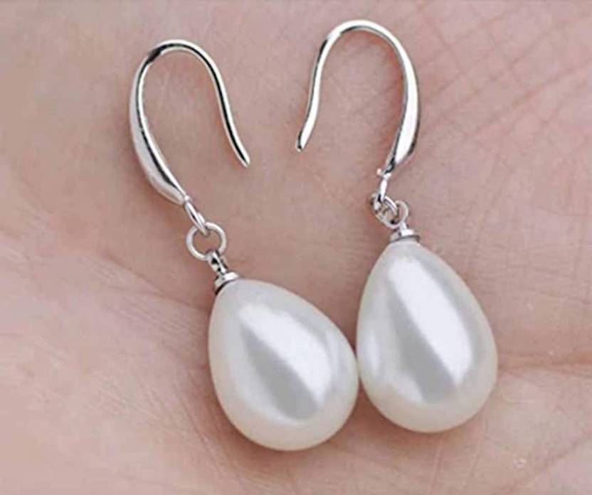 Red & White Cherry Pearl Combo Stylish Fancy Drop Earrings for Women and Girl