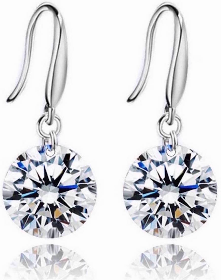 Silver Plated Austrian Crystal Drop Earrings for Women & Girls