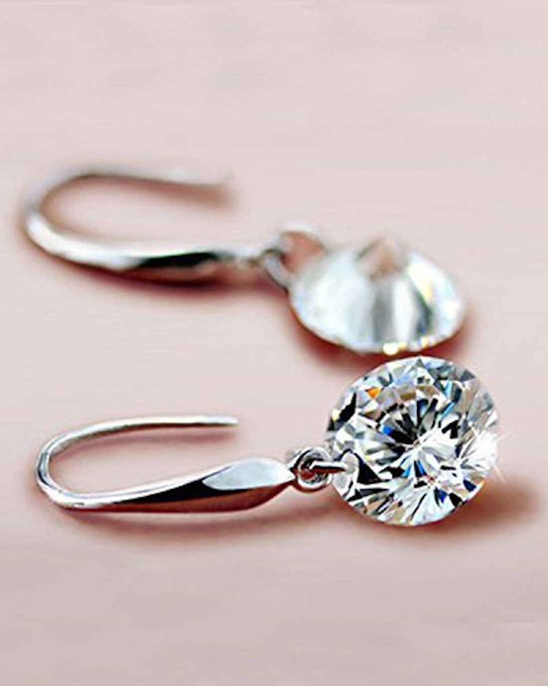 Silver Plated Austrian Crystal Drop Earrings for Women & Girls