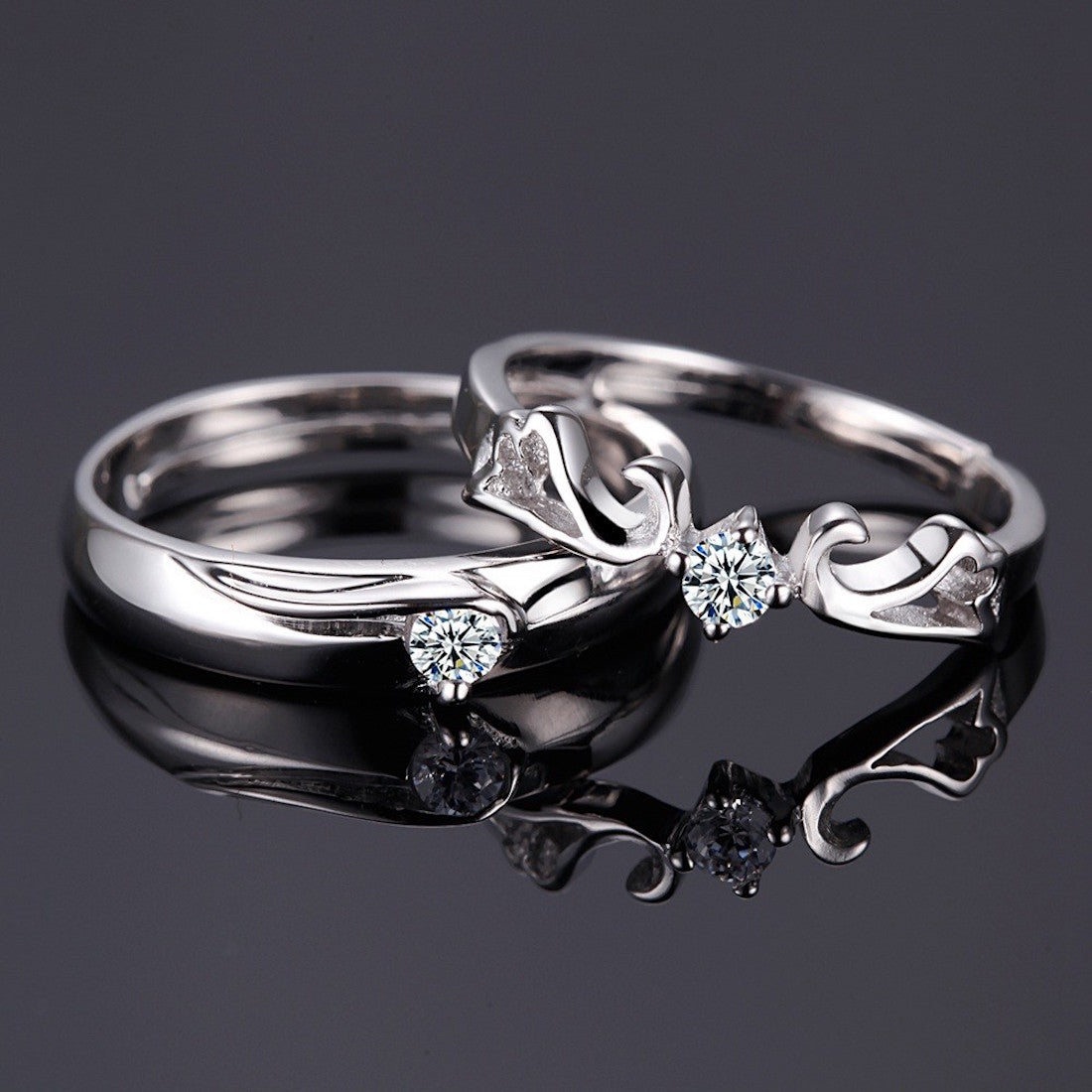 SUMANYA Endless love silver couple rings for husband and wife ring  adjustable Alloy Ring Price in India - Buy SUMANYA Endless love silver  couple rings for husband and wife ring adjustable Alloy