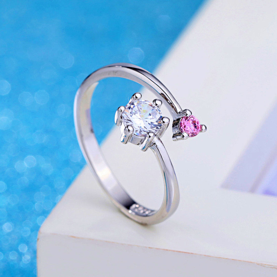 Silver 925 Simple Minimalist Heart Finger Rings for Women Wedding Engagement  Statement Jewelry - Walmart.com