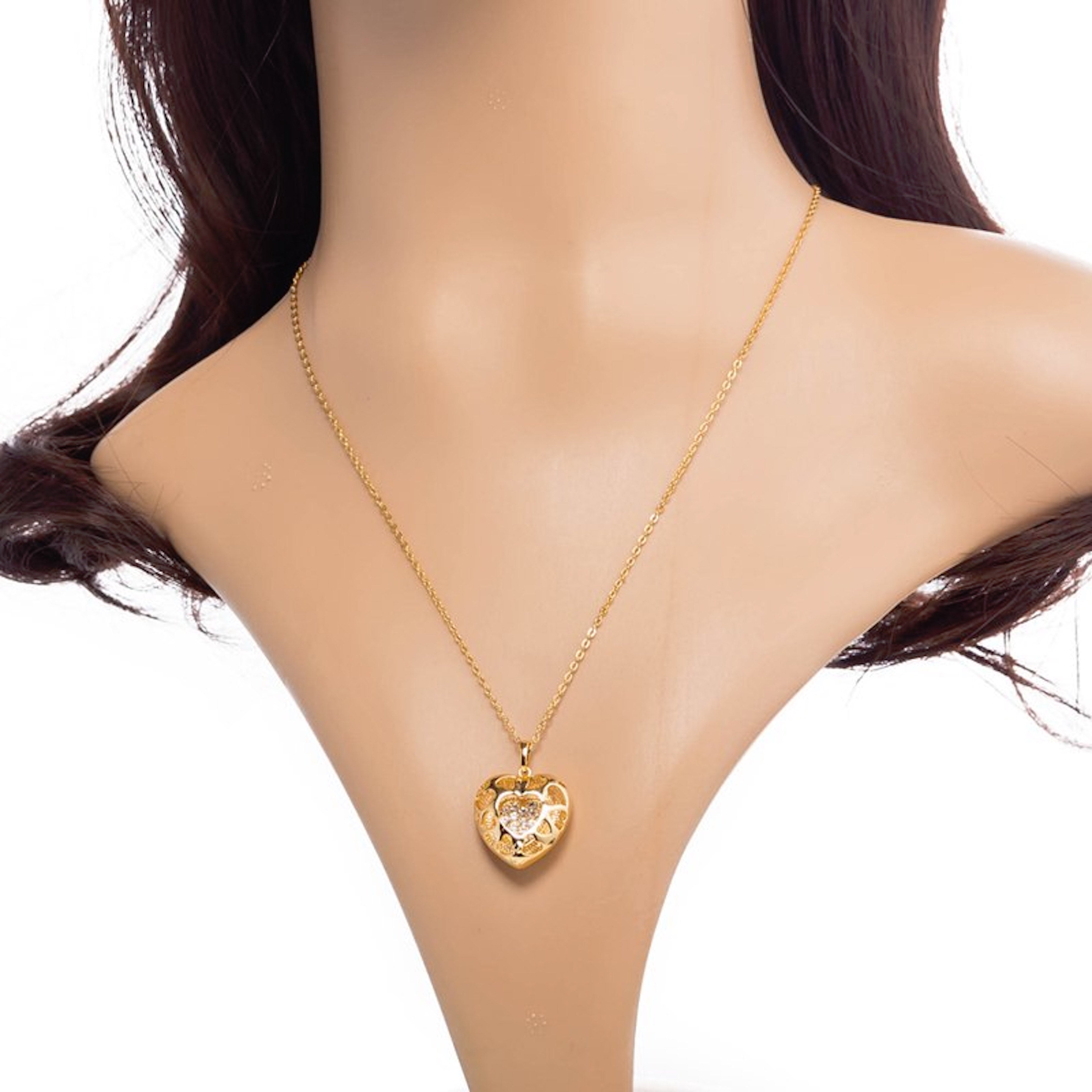 Heart shape deals pendant with chain