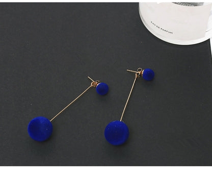 Detachable Plush Ball Korean Style Earrings for Women, Velvet Round Long Tassle Dangle Drop Earrings for Women