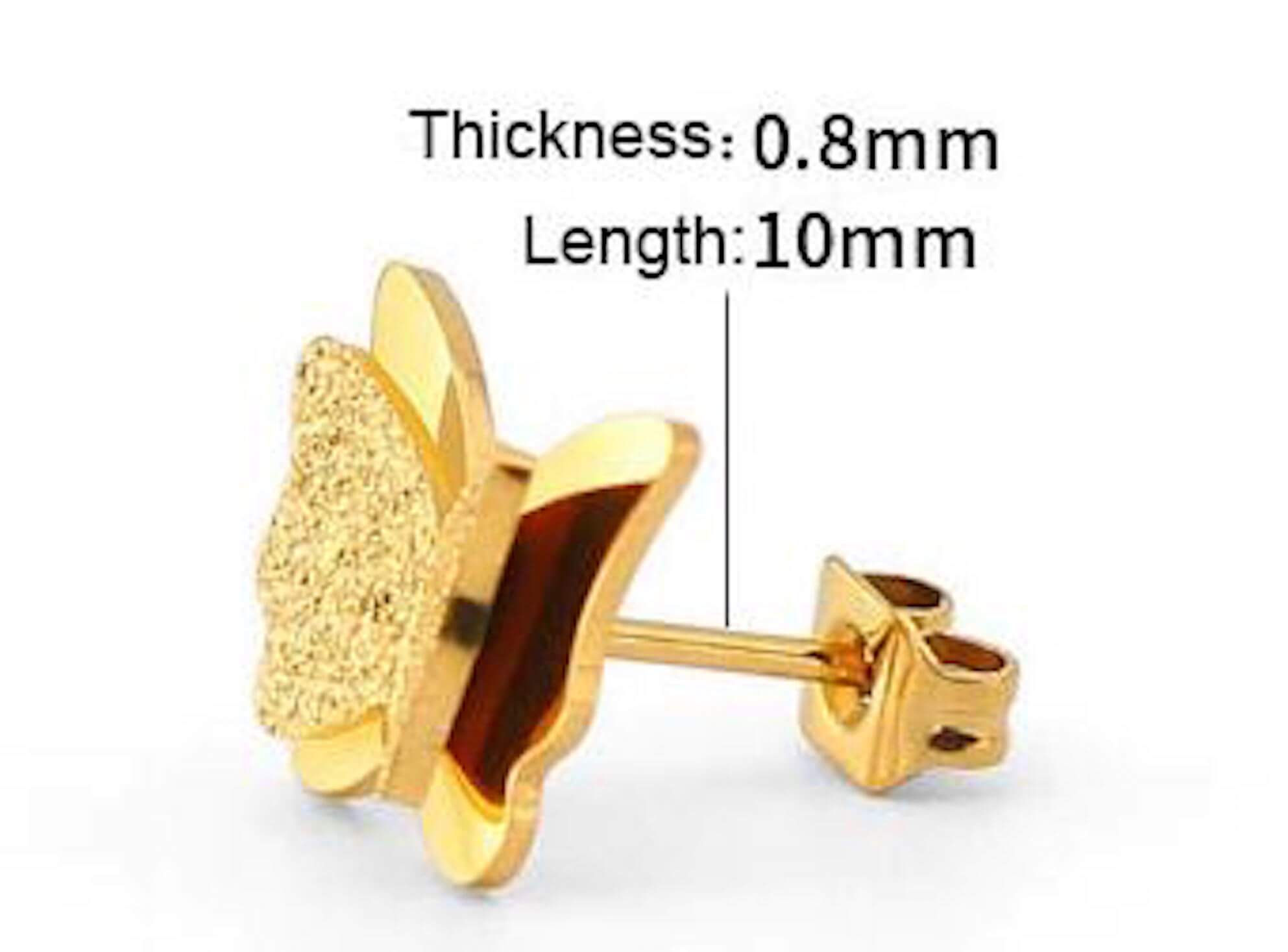 Duck Diamond Earring Studs - 14 Karat Gold Earring for Girls – MOSUO