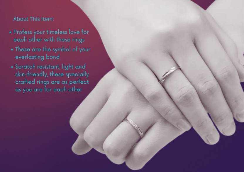 Simple Promise Rings For Couples In 925 Sterling Silver Stunning Couple  Rings