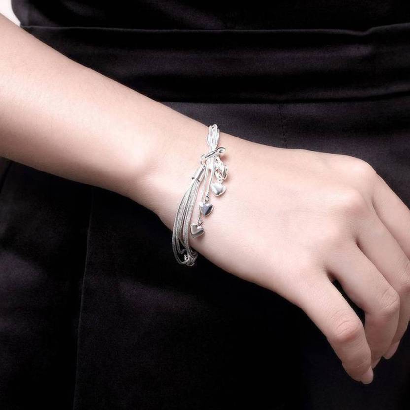 Kairangi Bracelet for Women and Girls | Silver Toned Star Shaped Charm –  YellowChimes