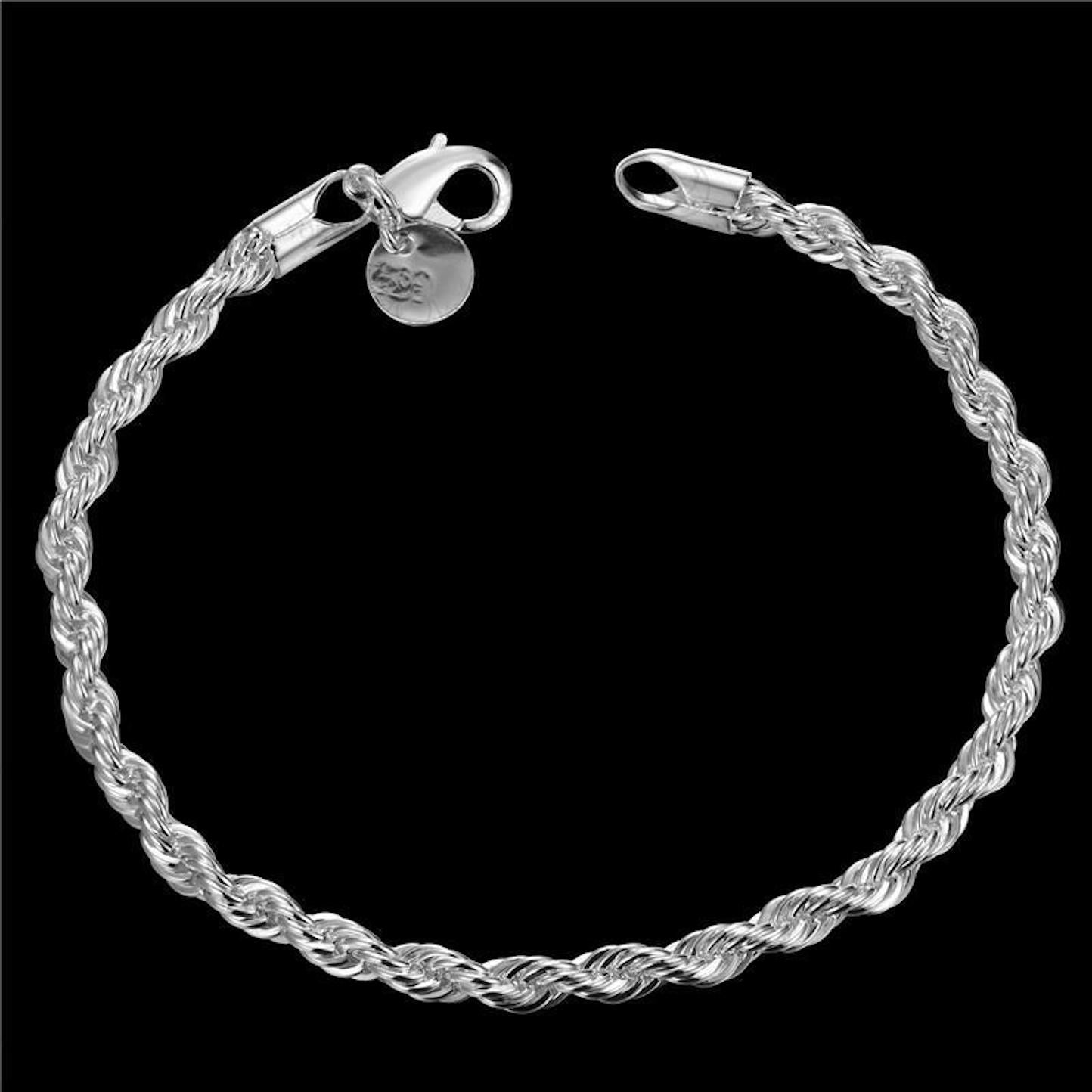 Sterling Silver Adjustable Charm Bracelet