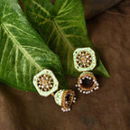 Drop Jhumka Earrings with Stone Work for Women and Girls, Kan ka Jhumka