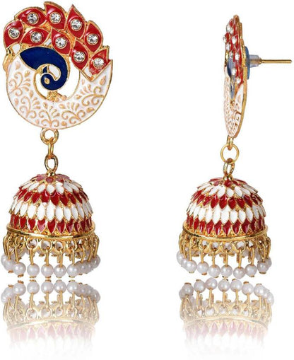 Party & Wedding Collection Peacock Shape Jhumka Earrings for Women and Girls