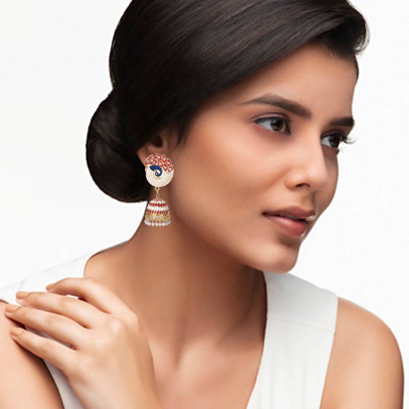 Party & Wedding Collection Peacock Shape Jhumka Earrings for Women and Girls