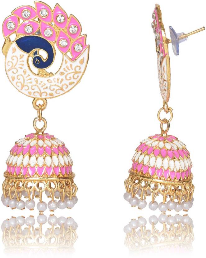 Party & Wedding Collection Peacock Shape Jhumka Earrings for Women and Girls